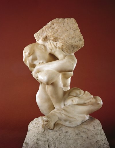 Cariatide con una pietra, 1881-82 da Auguste Rodin